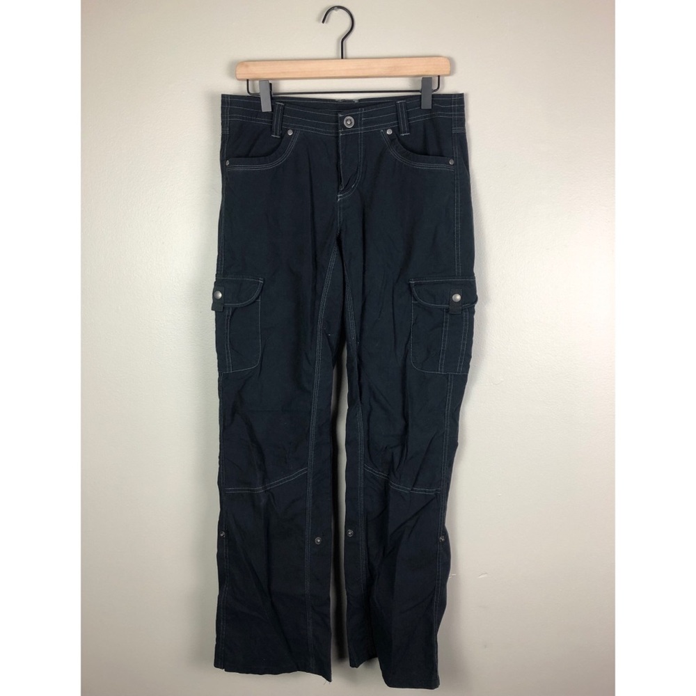 Kuhl Black Rolled Leg Cargo Pants Size 8